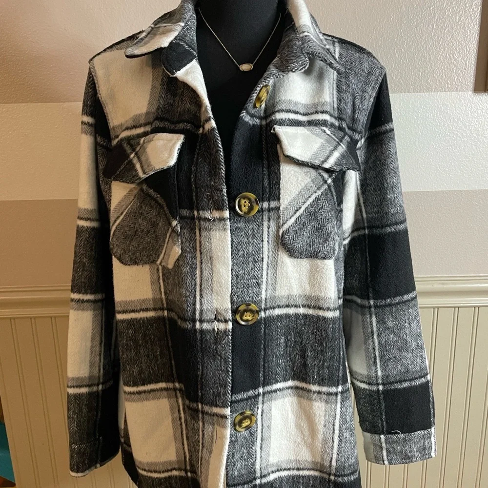 Jason Maxwell Monochrome Plaid Jacket - Picture 6 of 11